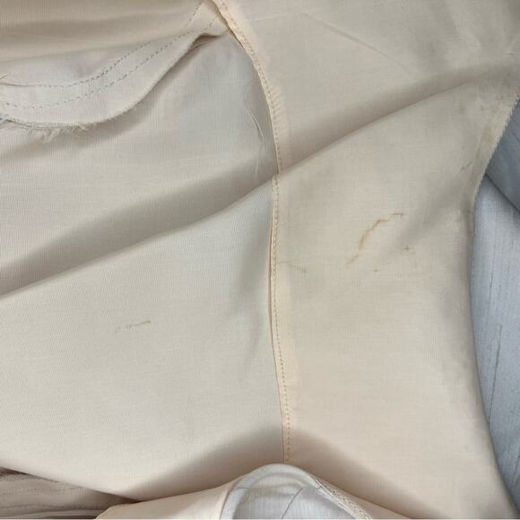 Vintage Cream Off White Boat neck sleeveless Sheath Dress size medium - Picture 11 of 12